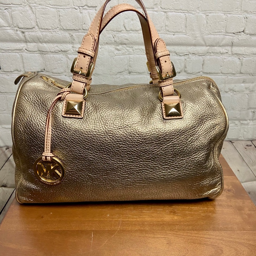 Michael Kors Gold Satchel - Picture 1 of 9